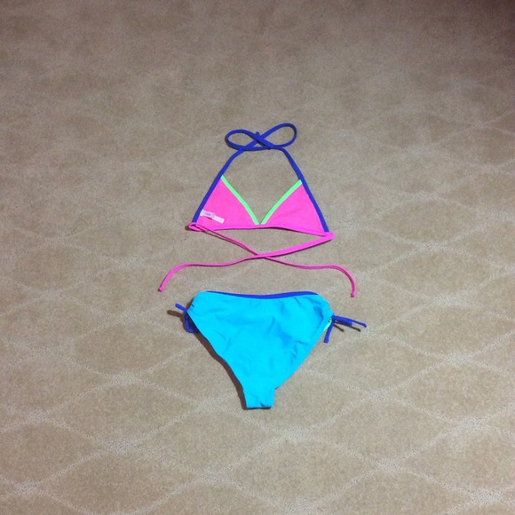 Aeropostale Girls PS09 Bright Color Bikini, 8 - Picture 2 of 4